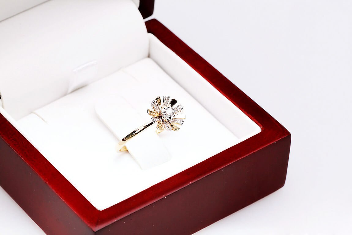 Emaga Złoty pierścionek PXD1876 - Diament